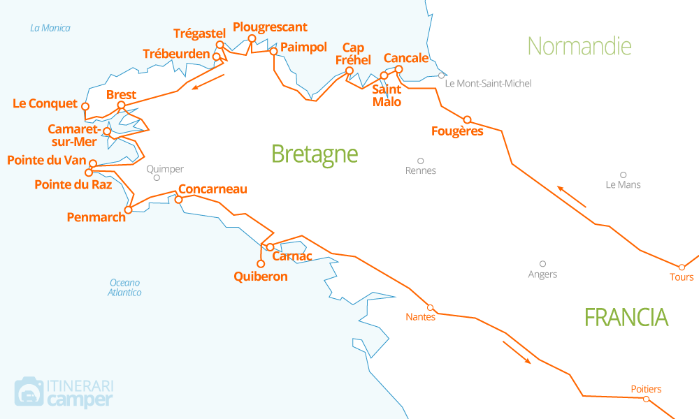 mappa francia bretagna