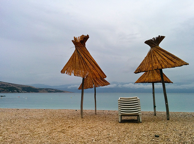 Isola di Krk: Spiaggia di Baska