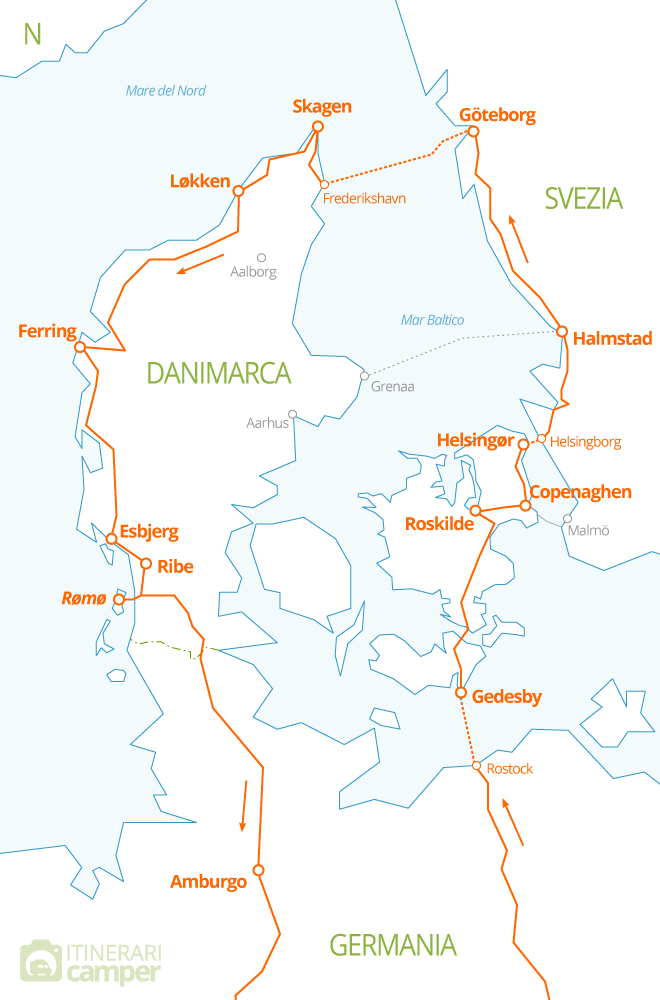 mappa dettaglio danimarca