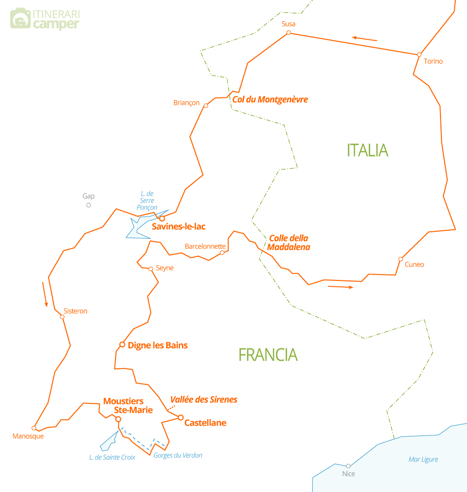 mappa francia gole verdon