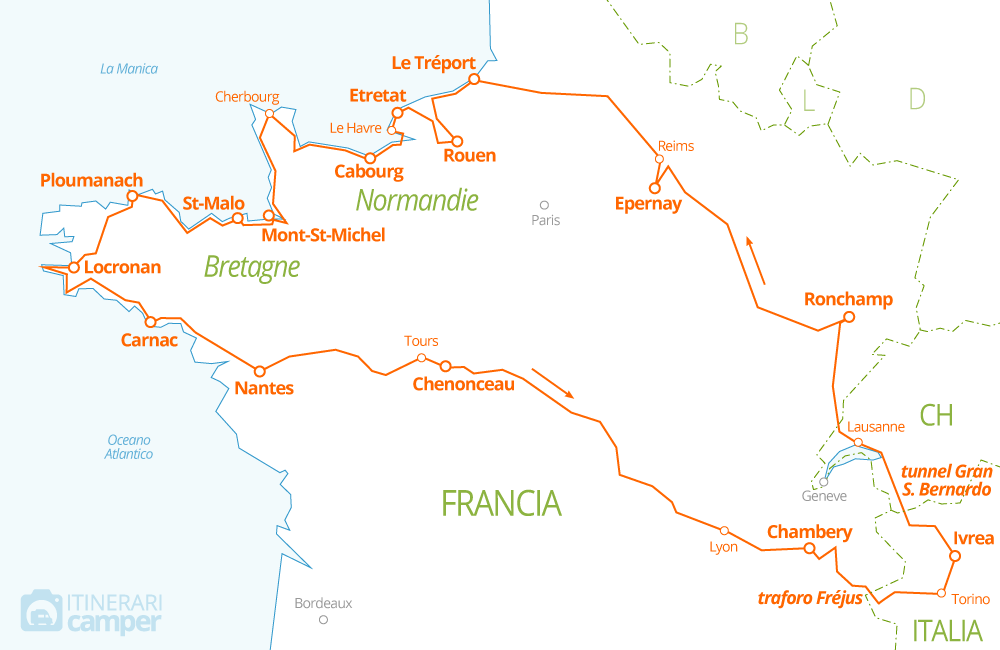 mappa normandia e bretagna