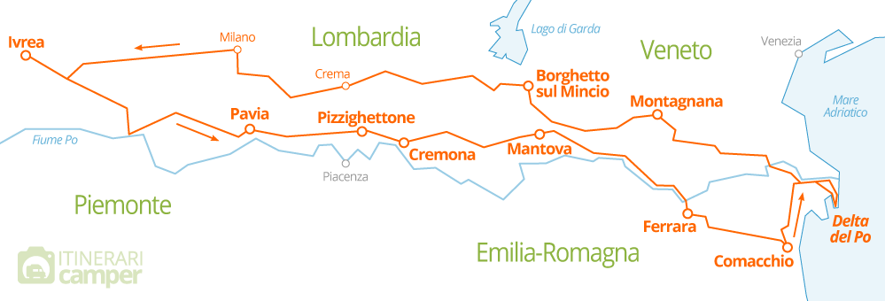 mappa pianura padana