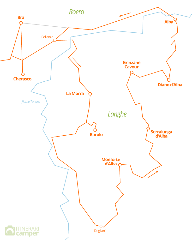 mappa langhe