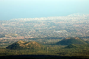 Catania vista dall'Etna