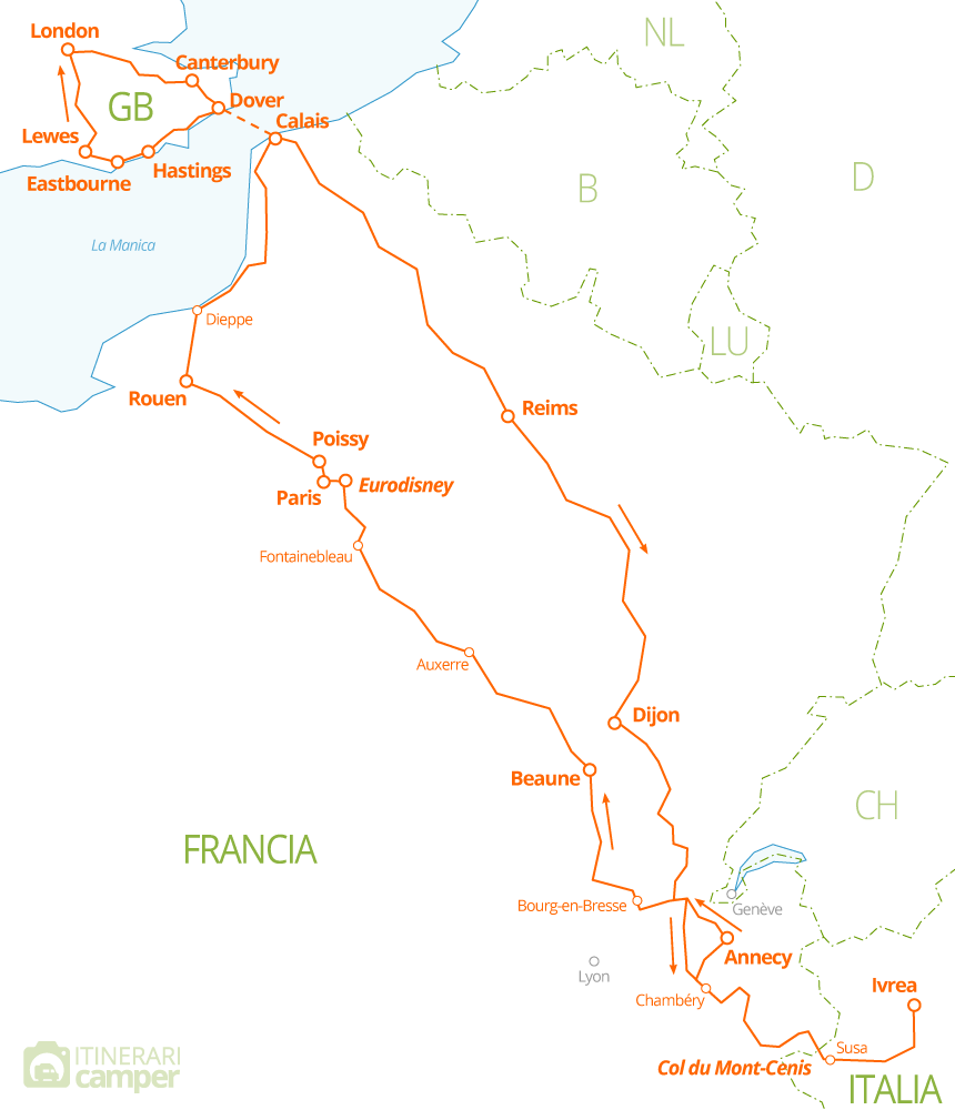 cartina francia inghilterra