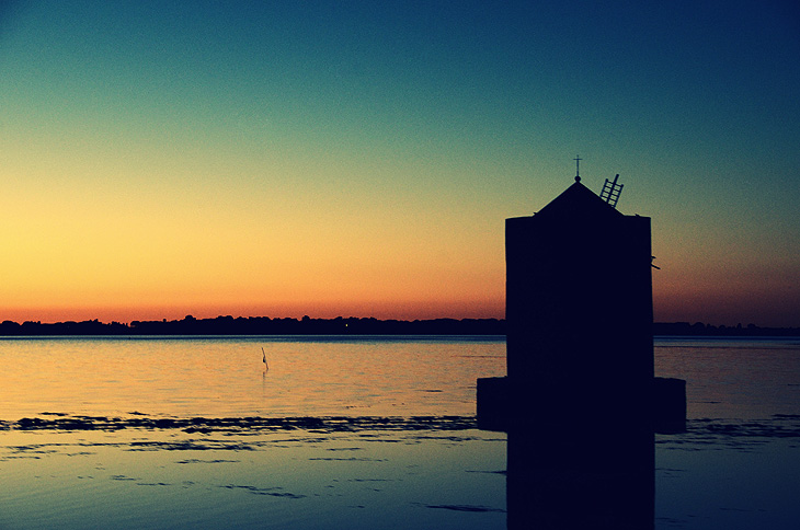 Orbetello: Tramonto in laguna