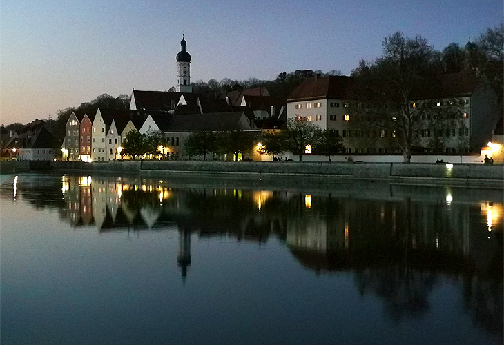 Landsberg am Lech: Tramonto sul fiume