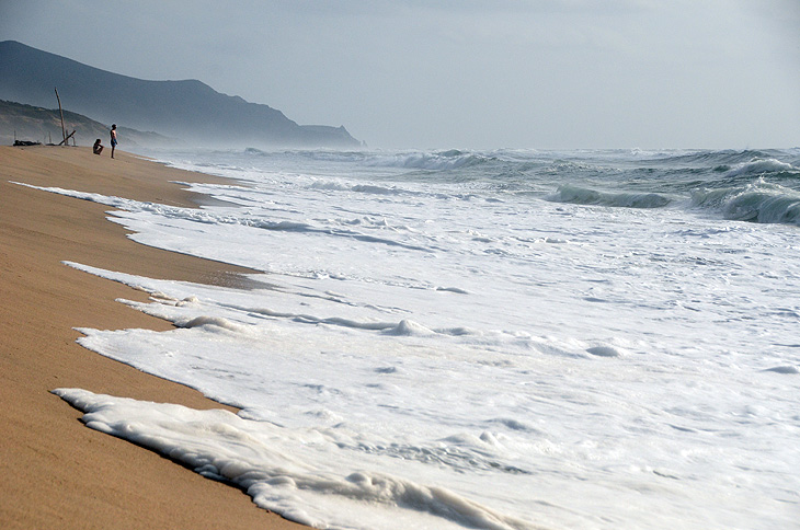 Spiaggia di Piscinas: Mare agitato