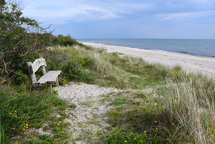 Gedesby Strand: Panchina fronte mare