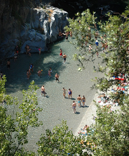 Gole dell'Alcantara: Zona balneare